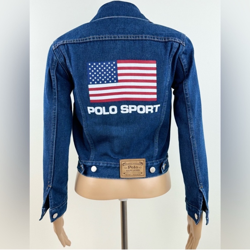 Vintage HTF Women’s Ralph Lauren Polo Sport Jean Denim Jacket